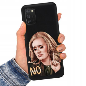 Etui Matowe Czarne do SAMSUNG A03s EU Serial Wzory