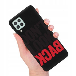 Etui MATOWE Czarne do SAMSUNG A22 4G Modne Wzory
