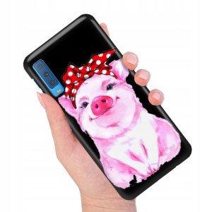 Etui MATOWE Czarne do SAMSUNG A7 2018 Modne Wzory