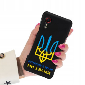 Etui Matowe Czarne do SAMSUNG XCOVER 5 Ukraina War
