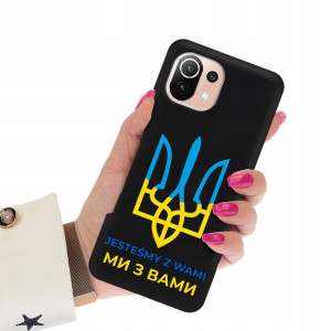 Etui Matowe Czarne do XIAOMI MI 11 LITE 5G Ukraina