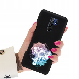 Etui Matowe Czarne do XIAOMI REDMI 9 Case Wzory
