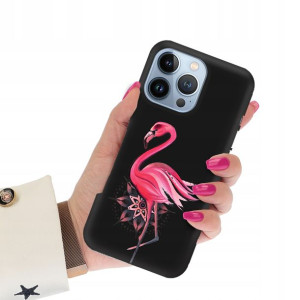 Etui Matowe CZARNY do IPHONE 13 PRO Wiosenne Wzory