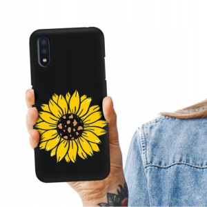 Etui Matowe CZARNY do SAMSUNG A01 Zabawne Wzory