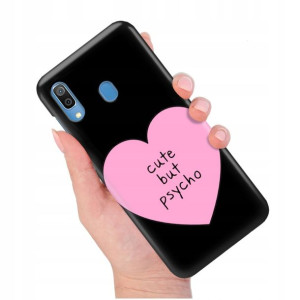 Etui Matowe Czarny do SAMSUNG A30 Modne Top Wzory