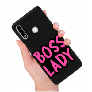 Etui Matowe Czarny do SAMSUNG A70e Modne Top Wzory