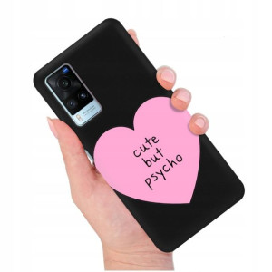 Etui Matowe Czarny do VIVO X60 Case Modne Wzory