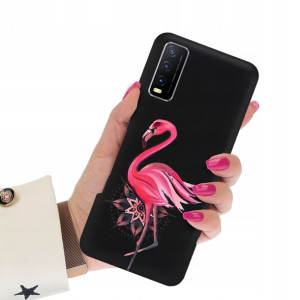 Etui Matowe CZARNY do VIVO Y20i Wiosenne Top Wzory