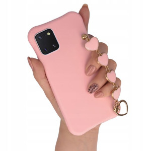 Etui Matowe Do Samsung Note 10 Lite Róż Z Serce