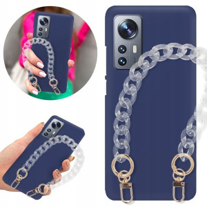 Etui Matowe Granat BLINK Łańcuszek do XIAOMI 12