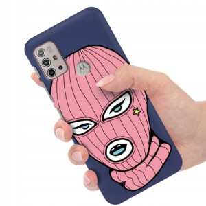 Etui Matowe Granat do MOTOROLA G30 Modne Top Wzory
