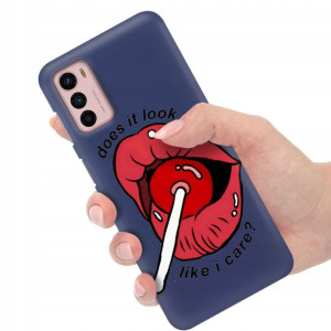 Etui Matowe Granat do MOTOROLA G42 Modne Top Wzory