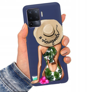 Etui Matowe Granat do OPPO F19 PRO Serialowe Wzory