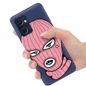 Etui Matowe Granat do OPPO FIND X5 LITE Top Wzory
