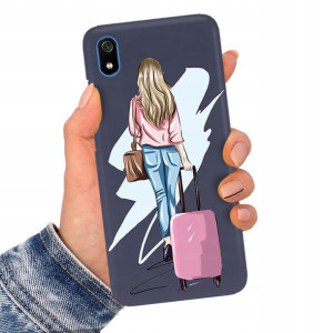 Etui Matowe Granat do XIAOMI REDMI 7A Serial Wzory