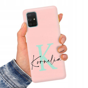 Etui Matowe Jasny Róż do SAMSUNG A71 Imiona Wzory