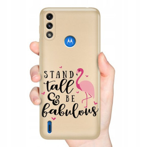 Etui Metalic ZŁOTY do MOTOROLA E7 POWER Case Wzory