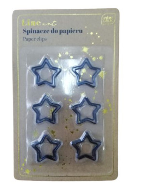 Metalowy Spinacz Biurowy Gwiazdy