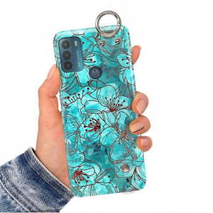 Etui Pasek do MOTOROLA G50 Case Flower Top Wzory