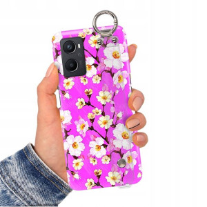 Etui Pasek do OPPO A96 4G Case Flower Top Wzory