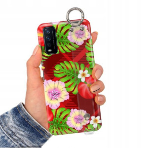 Etui Pasek do VIVO Y21s Case Flower Kwiaty Wzory