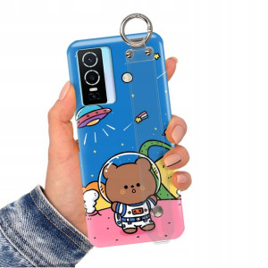 Etui Pasek do VIVO Y76s Case Kwiaty Modne Wzory