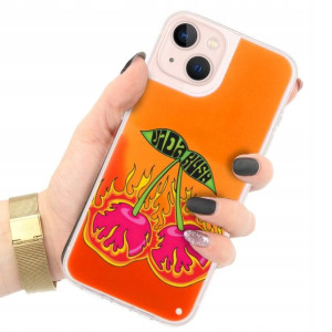 Etui SAND Piasek POMARAŃCZ do IPHONE 14 PLUS Wzory