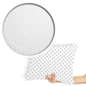 Poszewka na poduszkę biała 40x60 cm drobne szare kropeczki