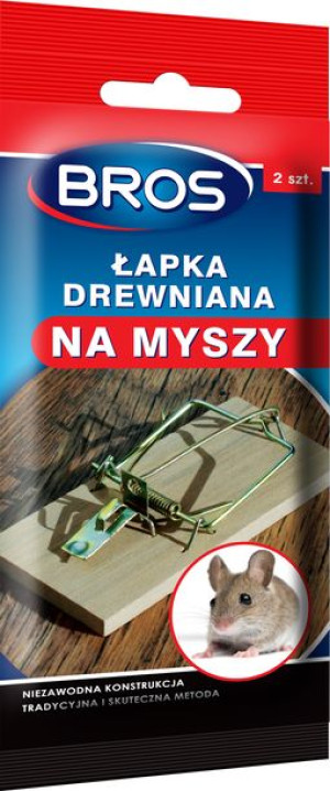 BROS - łapka na myszy drewniana 2szt