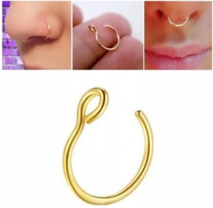 Fake septum U Kolczyk do Nosa Stal Ring Punk