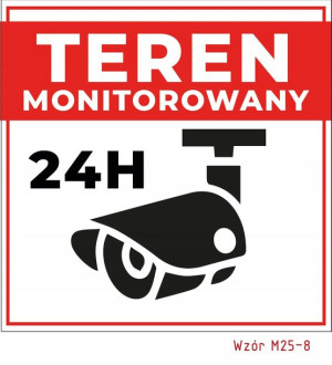 Tabliczka M25-8 monitoring 20x20cm PCV druk UV
