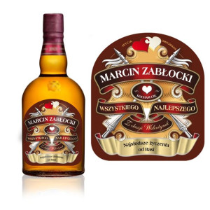 Prezent na Walentynki - Etykieta Personalizowana whisky CHIVAS
