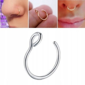 Fake septum U Kolczyk do Nosa Stal Ring Punk