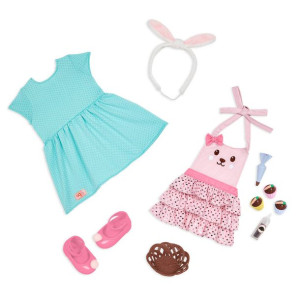 Zestaw ubranek dla lalek - RABBITS & CARROTS -