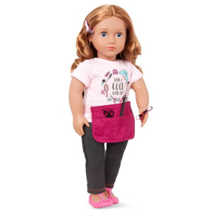 Lalka SABRINA 46cm - STYLISTKA FRYZUR - z kolczykami i akcesoriami fryzjers