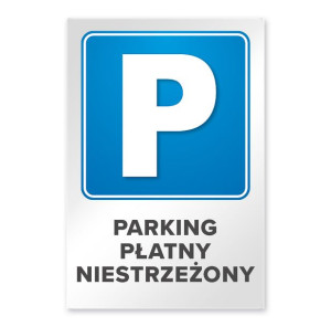 MDS+ Tabliczka Parking płatny niestrzeżony 20x30