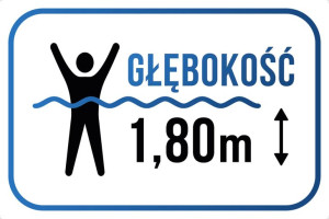 MDS+ TABLICZKA PCV 20x30 BASEN głębokość 1,8 basen
