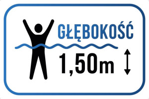 MDS+ TABLICZKA PCV 20x30 BASEN głębokość 1,5 basen