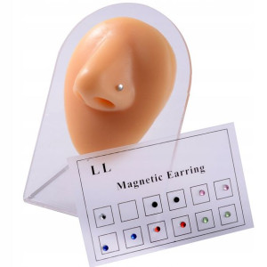 FAKE Magnetyczne Kolczyki do Nosa Ucha Wargi 12PC