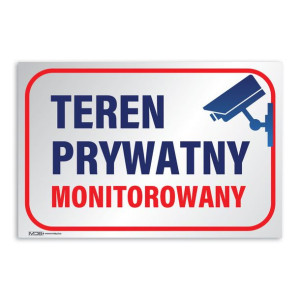 MDS+ Tabliczka teren prywatny monitorowany
