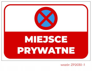 Tabliczka MIEJSCE PRYWATNE 20x30