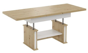 Ławostół Stół Ława L16 rozkładany do 170cm dąb artisan biały