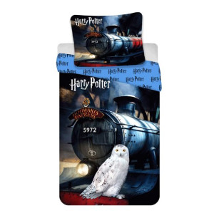 Pościel bawełniana 140x200 Harry Potter Hedwiga