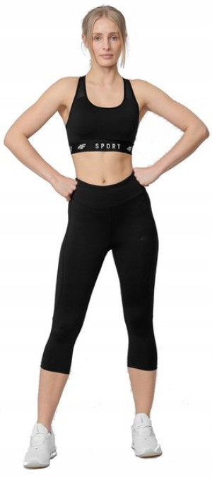 Damskie legginsy treningowe 4F SPDF350 czarny L
