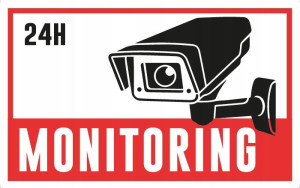 TABLICZKA UWAGA Monitoring 30x20