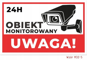 TABLICZKA monitoring 30x20 OBIEKT monitorowany