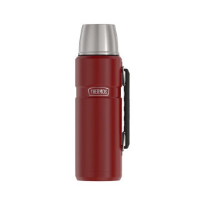 Termos z uchwytem na napoje - rustic red