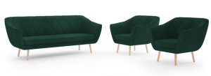 komplet SCANDI sofa i fotele zestaw skandynawski wypoczynkowy 3+1+1 VENASI