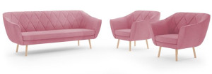 komplet SCANDI sofa i fotele zestaw skandynawski wypoczynkowy 3+1+1 VENASI