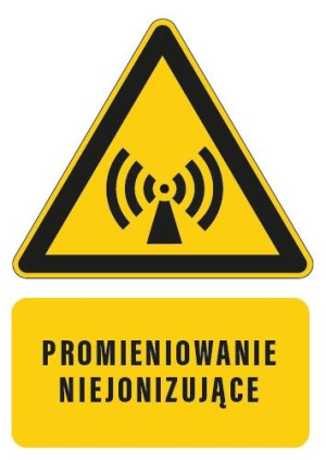 Tabliczka PROMIENIOWANIE NIEJONIZUJĄCE 20x30